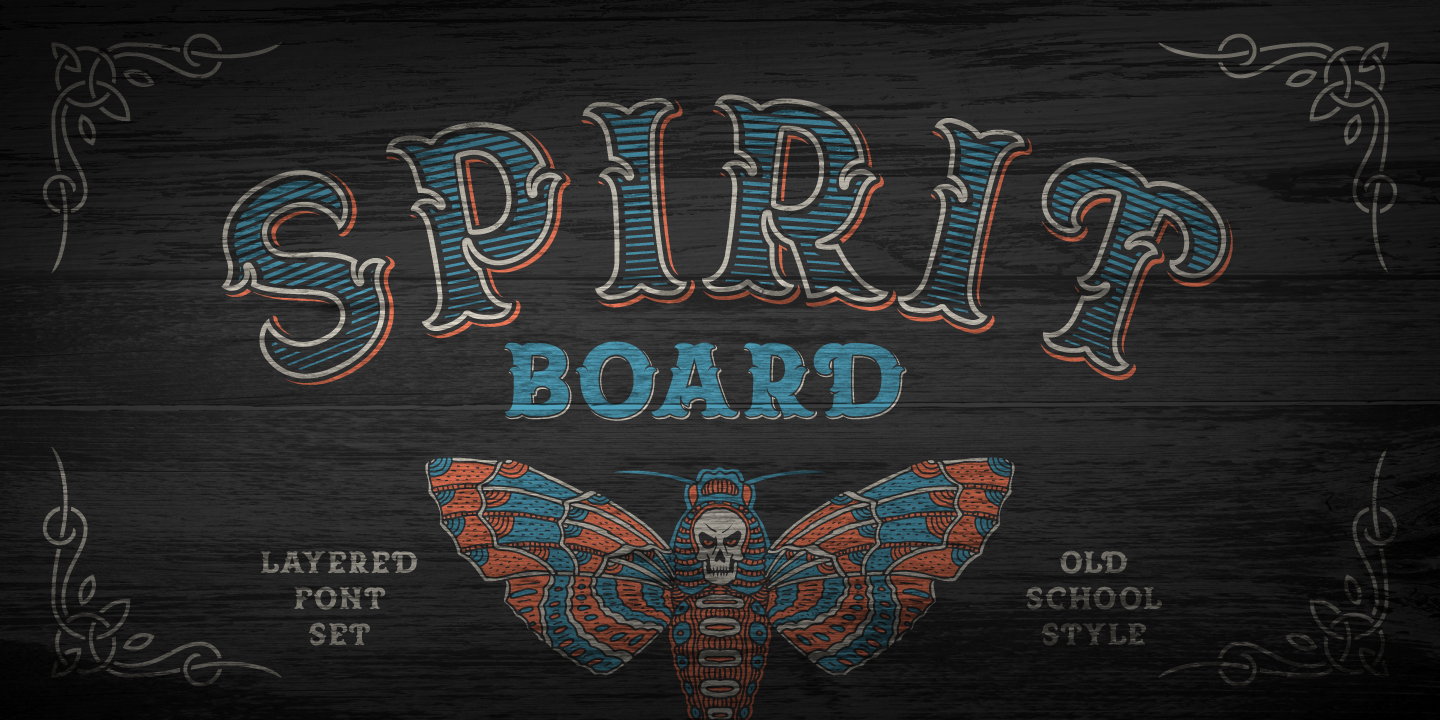 Beispiel einer Spirit Board-Schriftart